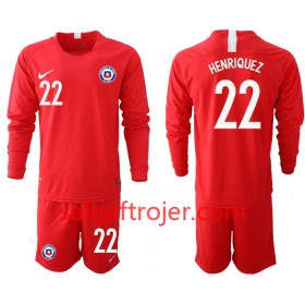 Chile Fodboldtrøjer HENRIQUEZ 22 Børn Hjemmebanesæt 2018/19 Langærmet